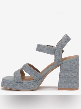 Crown Vintage Light Blue Woven Platform Sandal
